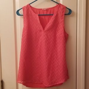 Bright pink patterned tank top